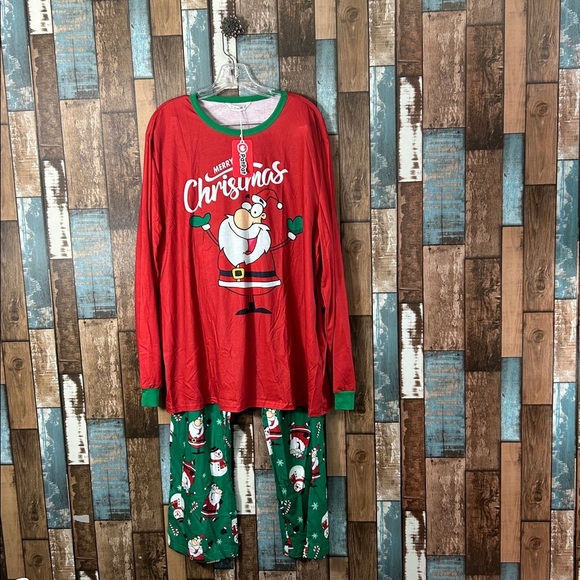 PatPat Red and Green Christmas pajama set - Picture 1 of 12
